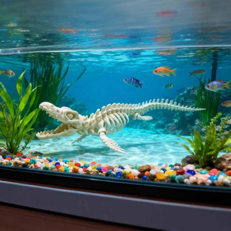 1 sztuka Realistyczna replika szkieletu Mosazaura Dekoracja do akwarium Model szkieletu dinozaura Do dekoracji akwarium