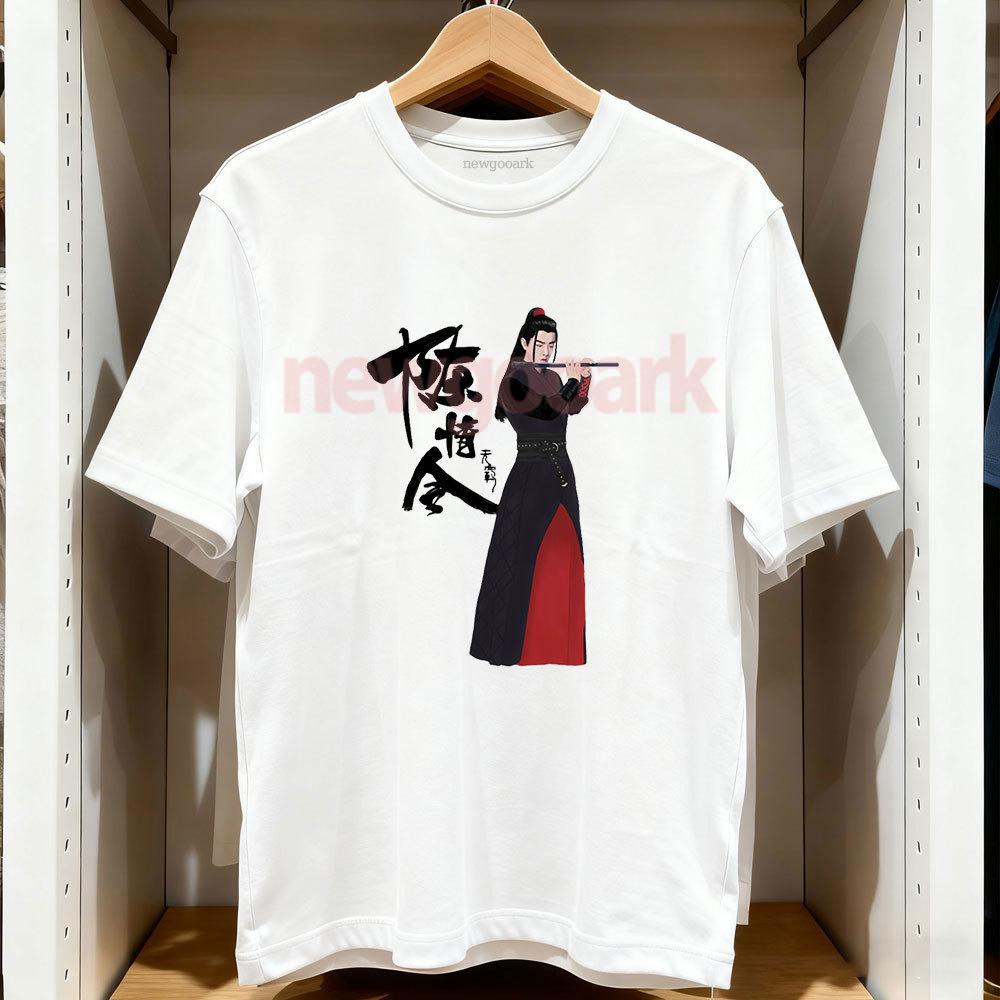 The Untamed Mo Dao Zu Shi Wei Wuxian Lan Zhan Cotton Printed T Shirt Unisex Adult Casual Streetwear Couple Tops Tee Short Sleev