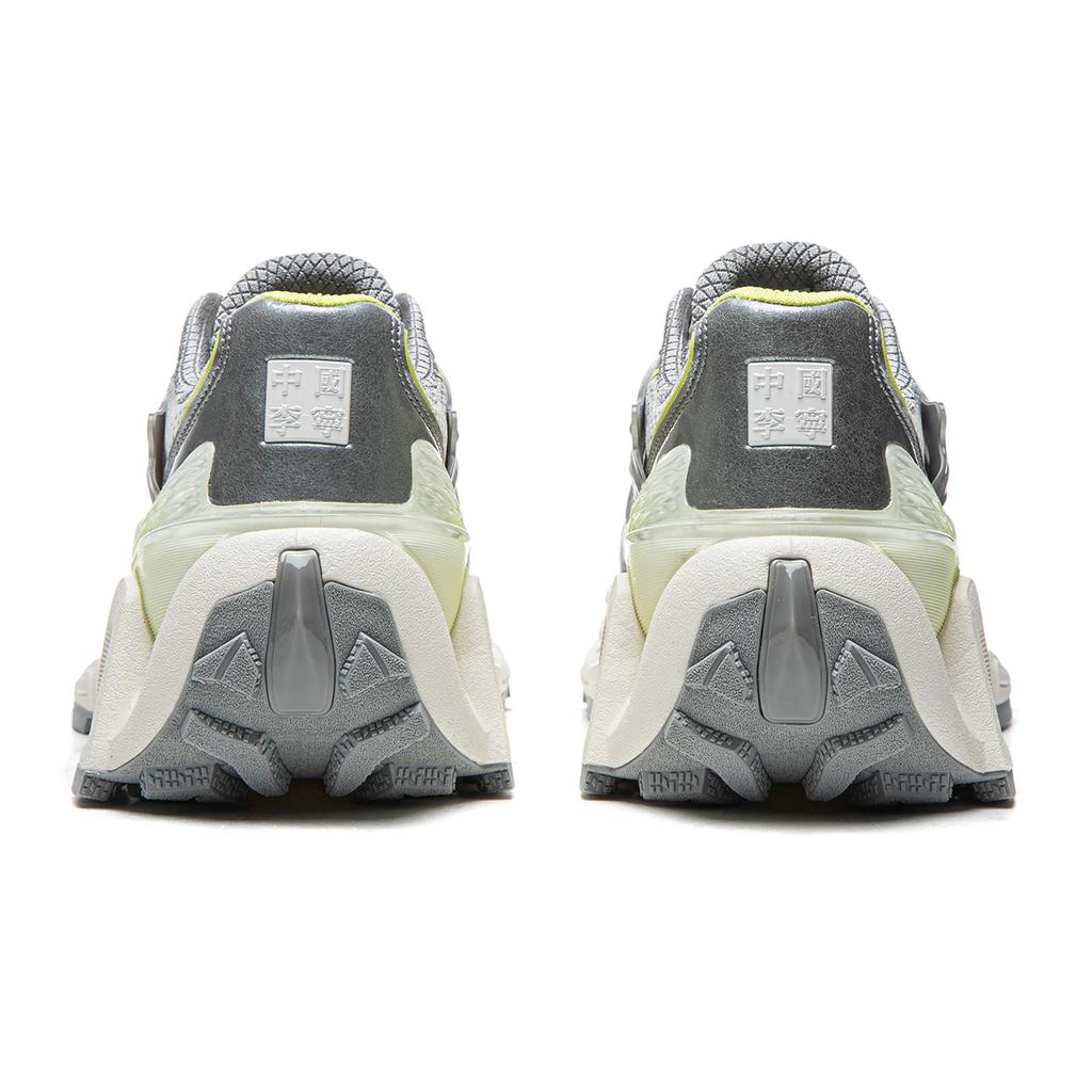 Li Ning Lijun Ace 3.0 Cool Trendy Sports Wear Resistant Breathable Low Top Dad Shoes Men sneaker Gray Silver AZGW307-5