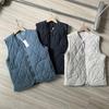 Men's Fall/Winter Diamond-Quilted Casual Vest Base Layer Sleeveless Jacket