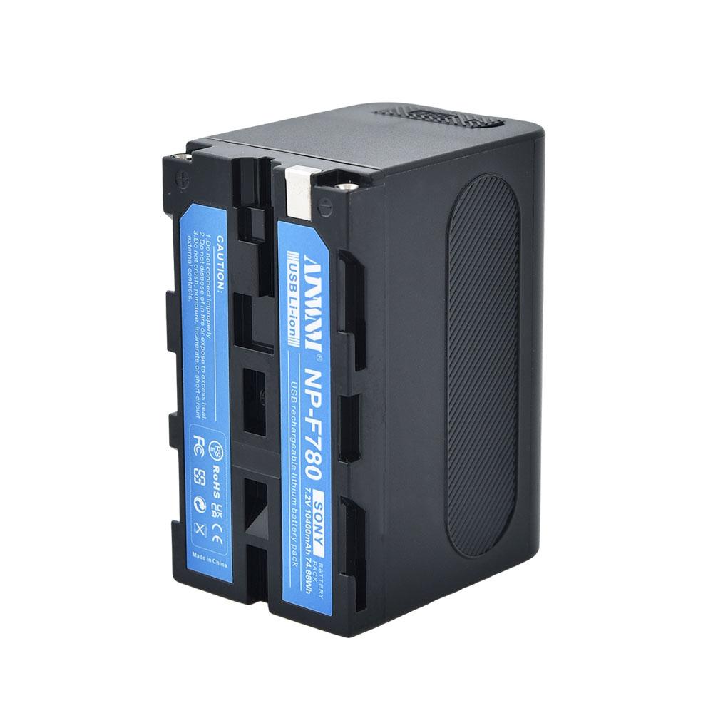 AJNWNM 10400mAh für Sony NP-F770 NP-F780 F750 F730 Akku LCD-Display Ladegerät F970 F550 F570 F750 F770 MC1500C