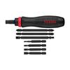 Mega Drive Interchangeable Ratchet Screwdriver with 7 Bits and Storage Pouch 900RT-7P