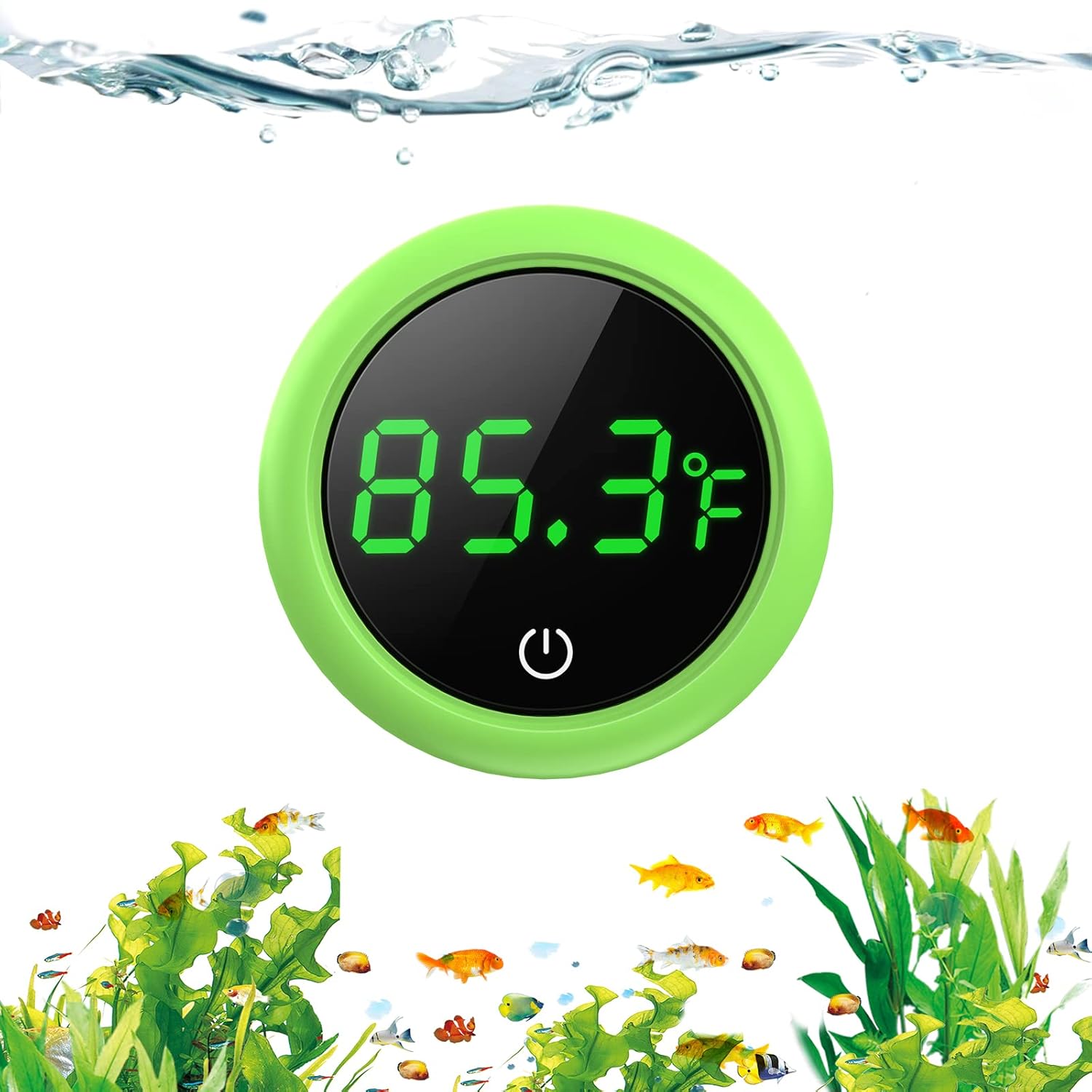 Fish Tank Thermometer, PAIZOO LED Aquarium Thermometer Digital Accurate Temperature Gauge, Stick-on Digital Thermometers Aquarium Accessories