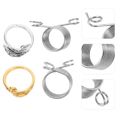 4 Pcs Knitting Ring Braided Crochet Hooks Tension Stainless Steel Markers for Crocheting Guide