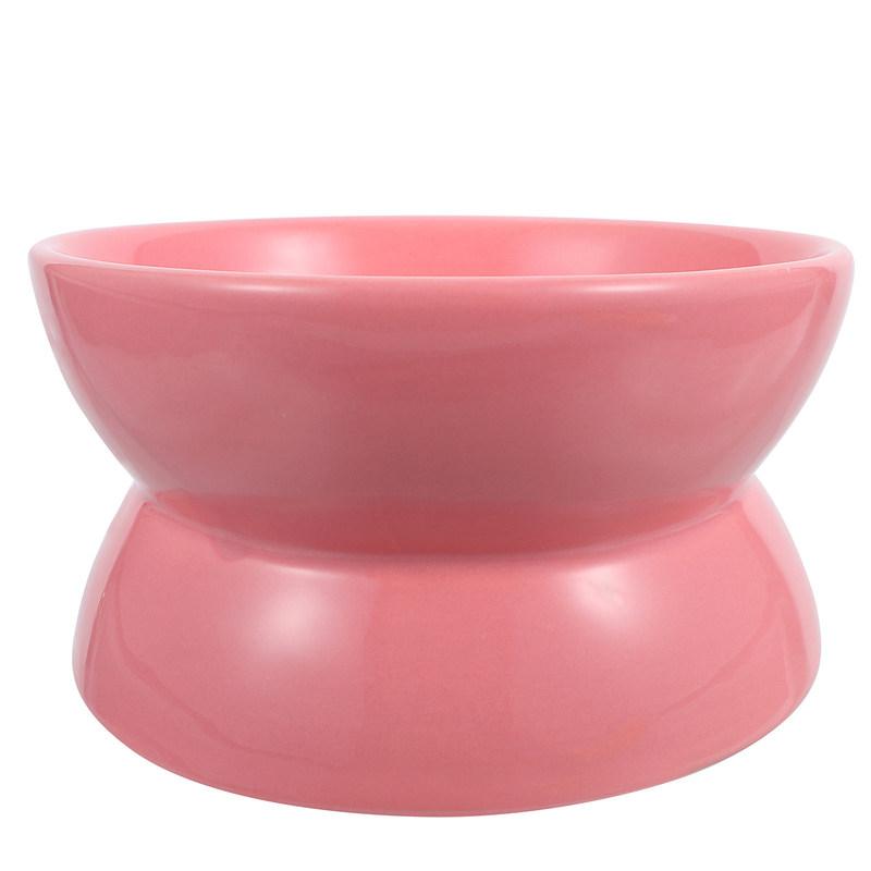 Ceramic Raised Cat Food Bowl Elevated Feeding Slanted Design Protects Neck Prevents Vomiting Easy Clean Dishwasher Safe Pet