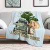 Trash Truck, I Love Trash Truck Throw Blanket Decorative Soft Throw Blanket for Couch Sofa
