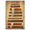 Whiskey Cigar Plaque Metal Tin Signs Wall Decoration Vintage Art Posters Iron Painting for Man Cave Home Cafe Garden Club Bar