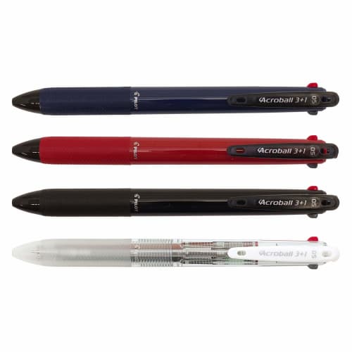 PILOT Multifunctional Pen Acroball 3+1 3 Color Ballpoint Pen (Black, Red, Blue) 0.5mm+Sharp [Black] BK