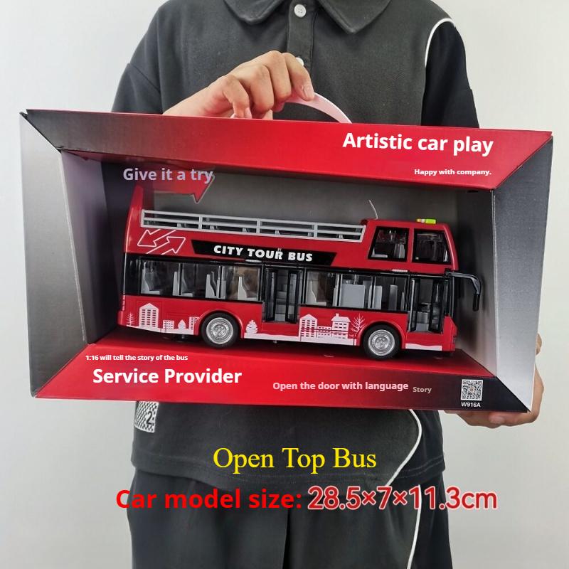 

Детский игрушечный автобус Инерционный автобус Детская модель автобуса Сказочный двухэтажный автобус