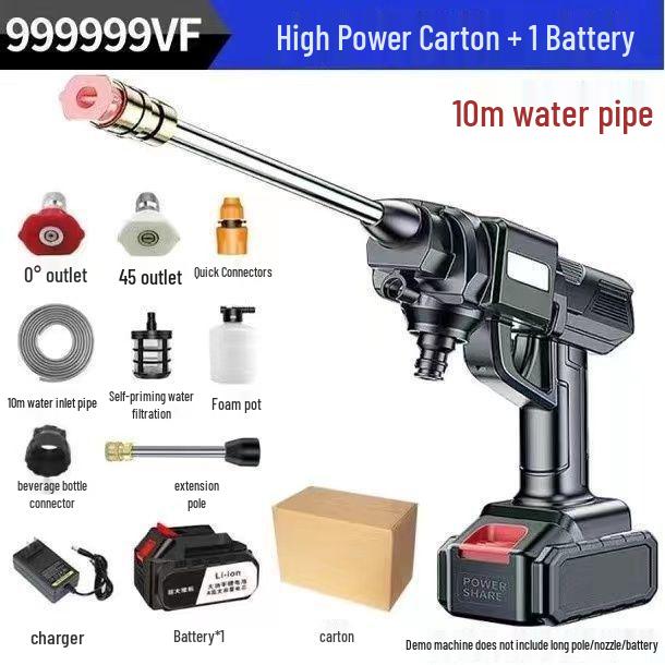 Cordless Rechargeable High-Pressure Car Washer with Lithium Battery