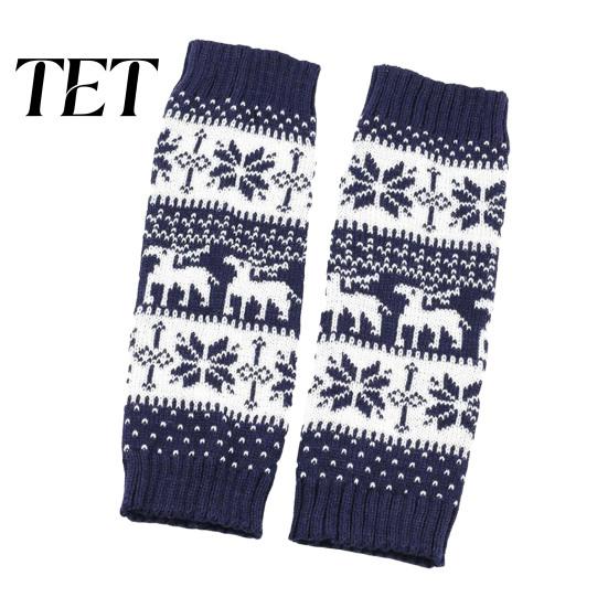 Cozy Acrylic Knit Leg Warmers Christmas Knitted for Women, Soft Ribbed Boot Socks with Fashionable Winter Accessories Snowflake And Deer Patterns,