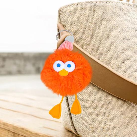 1/2Pcs Plush Doll Pendant Cartoon Eggette Shape Keychain Small Lightweight Plush Doll Bag Charm Car Home Decor