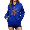 Women's Winter Christmas Printed Pullover Hooded Sweatshirt Fleece Long Sleeve Sweatshirt