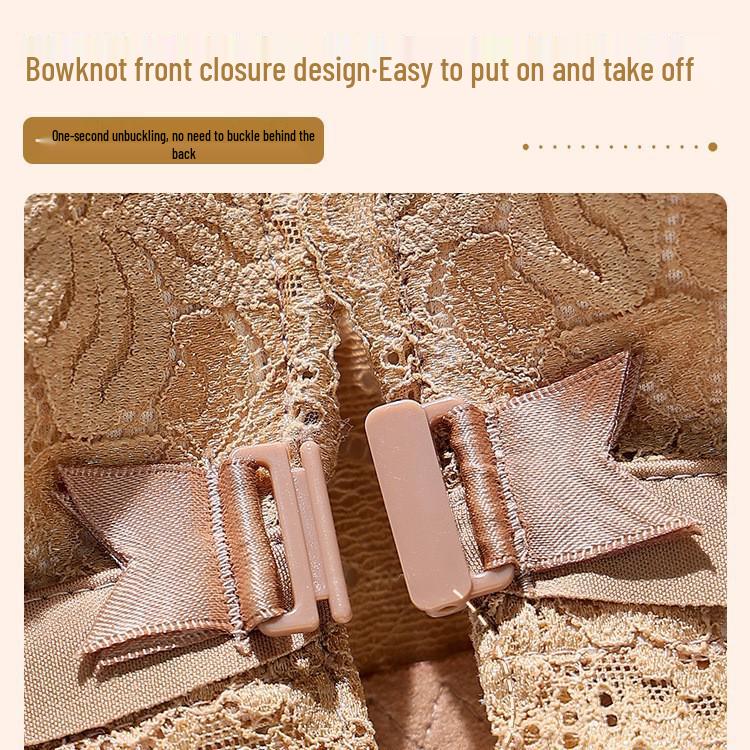 Women’s Front-Closure Bra: Lift, Side Support, Anti-Sagging, Slimming, Beautiful Back, Vest-Style – Ideal for Small and Large Busts.