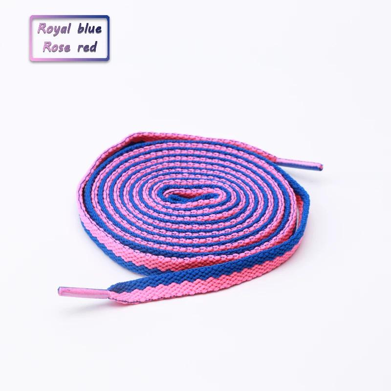 1Pair Sneakers for Shoelaces Original AF1AJ Colorblock Classic Shoe lace Flat Cotton Polyester Shoelace Fashion Sport Shoestring