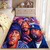 Bunter Pop-Art-Teppich mit Musikern. Rutschfester Teppich, geeignet für Wohnzimmer- und Schlafzimmer-Sofas.