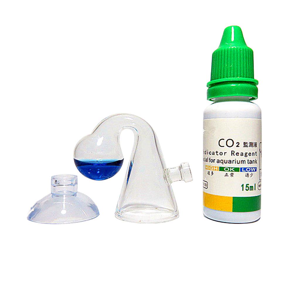 Aquarium CO2 Glass Drop Checker PH   Term Monitor Fish Bow Test