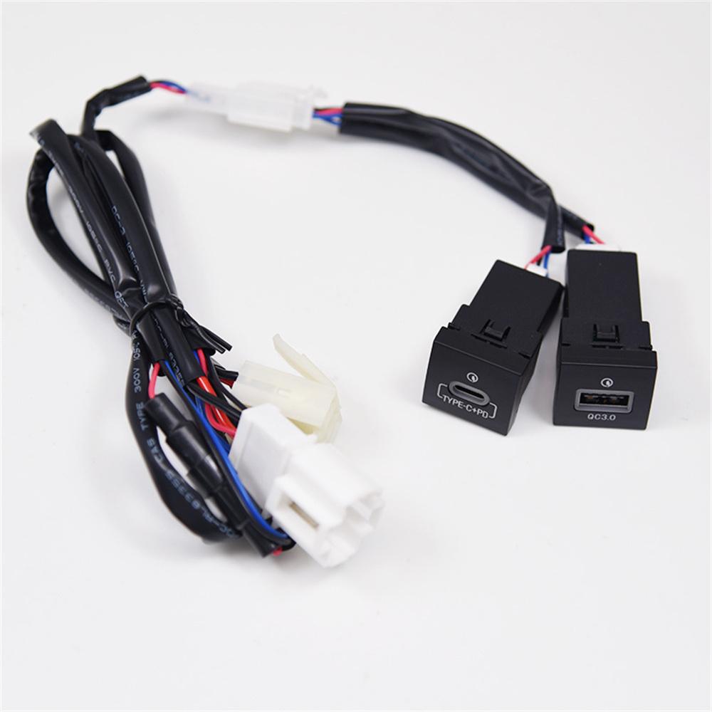 PD Type C USB Port Car Fast Charger Socket QC3.0+PD Socket For VW Golf GTI