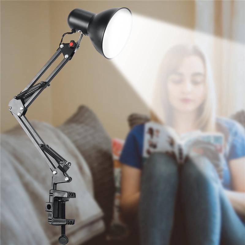 85V-265V E26 /E27 LED žiarovkové lampy Flexibilná stolová lampa AC 85-265V Lampa s kĺukovým ramenom a svorkou Kancelárska Štúdiová Domáca Stolová Lampička