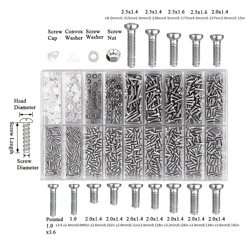 Ultimate 18-In-1 Glasses Repair Screw Kit | Precision Nose Pads, Spacer Caps & Frameless Screws For Eyeglass Adjustments & Maint
