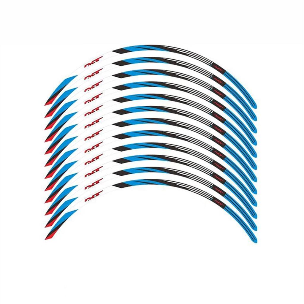 Motorcycle Sticker Fit Honda NT 1100 NT1100 2022 2023 Motorcycle Wheel Sticker Rim Stripe 17" Hub Decal Accessory (Color: Blue)