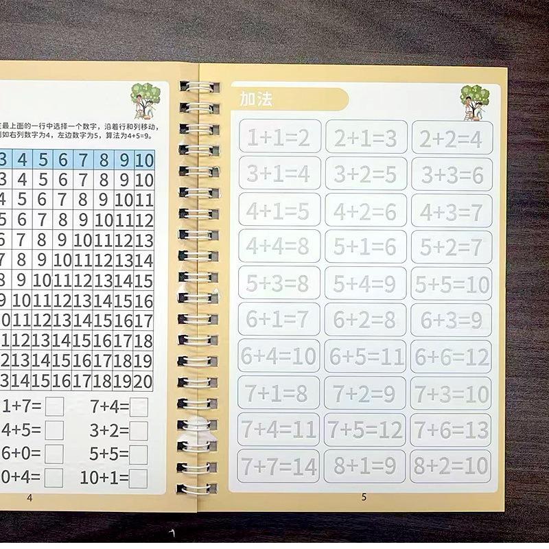 Kids Preschool Kindergarten Thickened Groove Calligraphy Tracing Practice Copybook