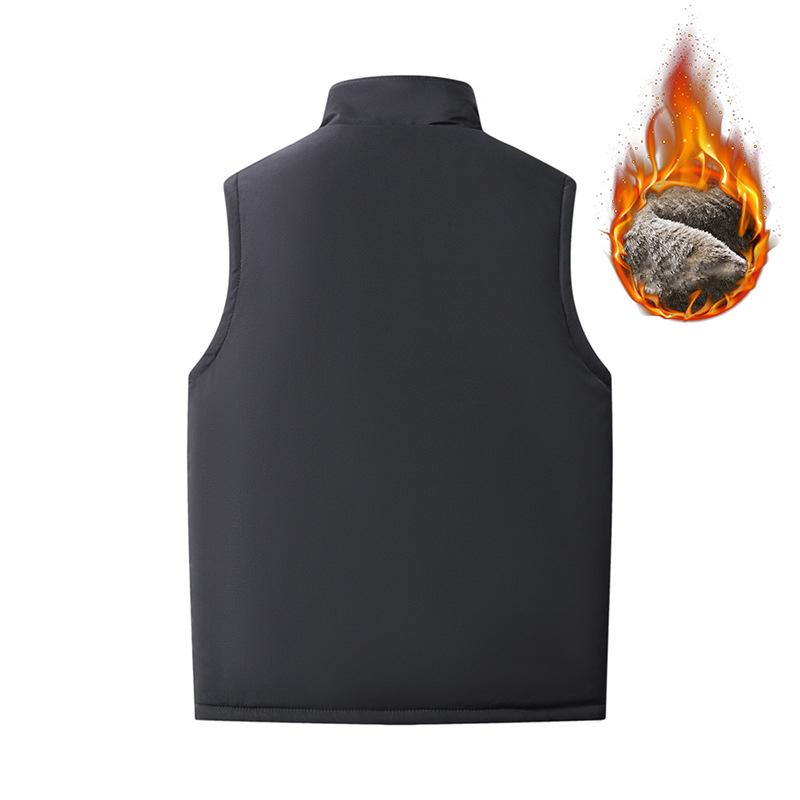 Pánská zimní vesta Silné vesty Pánská zateplená vesta Sametová teplá bez rukávů Pánská vesta Bunda