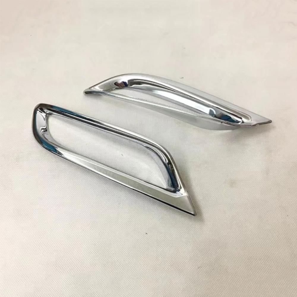 1 Pair Chrome Rear Bumper Fog Light Cover Trim Decor For Toyota Camry