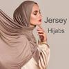 Sciarpa Hijab in Jersey di Cotone Modal, Lungo Sciarpa Musulmana, Turbante Semplice Morbido, Fasce per la Testa da Donna, Fascia per la Testa Africana 170x60cm