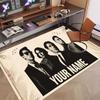 Custom Name Crystal Velvet Rug,Arctic Monkeys Comfortable Anti Slip Floor Mat For Room Decoration