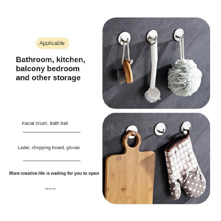 Wall Hook Storage Hanger 304 Stainless Steel Wall Hook Self Adhesive Towel for K
