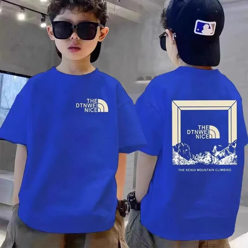 Short sleeved T-shirt, children's summer unisex, children's printed top