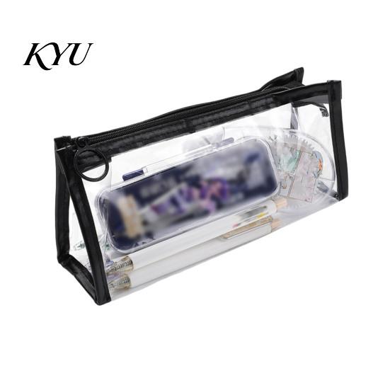 Student Pen Storage Transparent PVC Pencil Case, Large Capacity Waterproof Stationery Organizer Organizer, Durable Zipper Bag for School Supplies