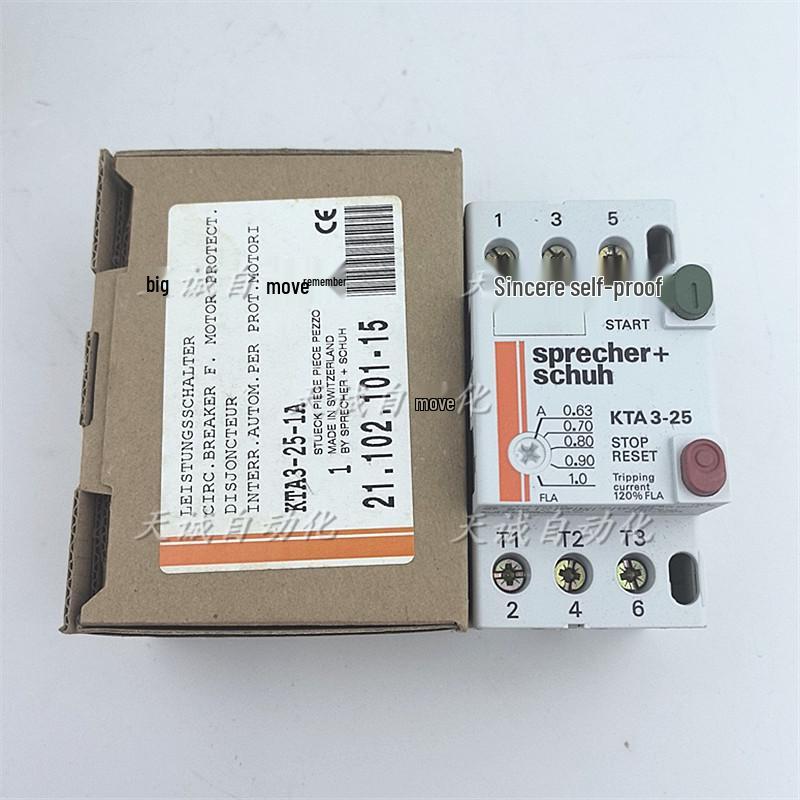 

Sprecher+Schuh KTA3-25 Motor Protection Circuit Breaker: 1.6A, 2.5A, 4A, 6.3A, 16A, 20A 0.63-1A