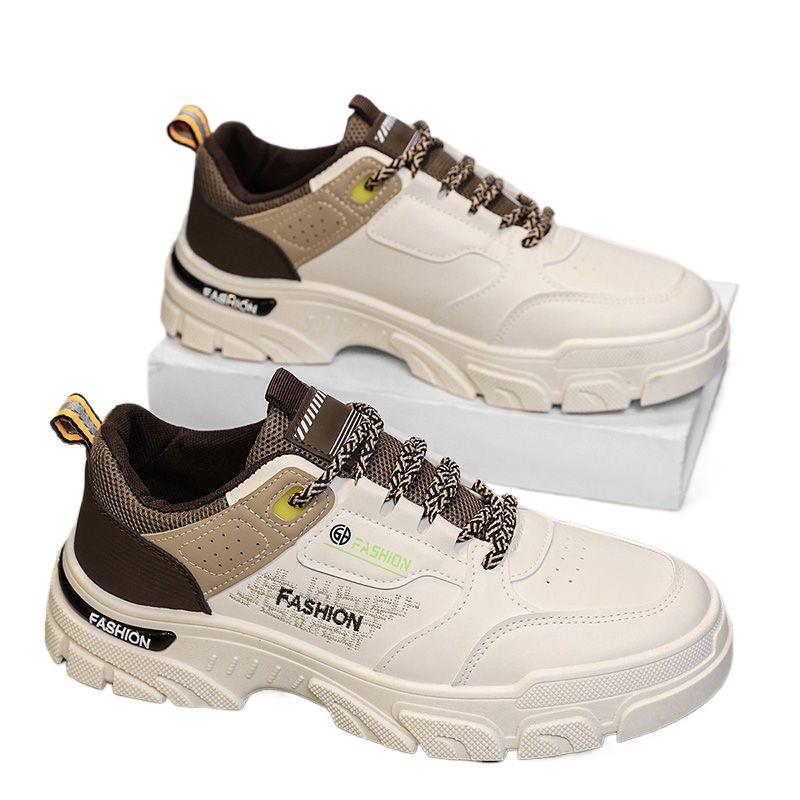 Shoes men's shoes 2025 new autumn men's height increase sports work board shoes youth casual low-top Martin boots