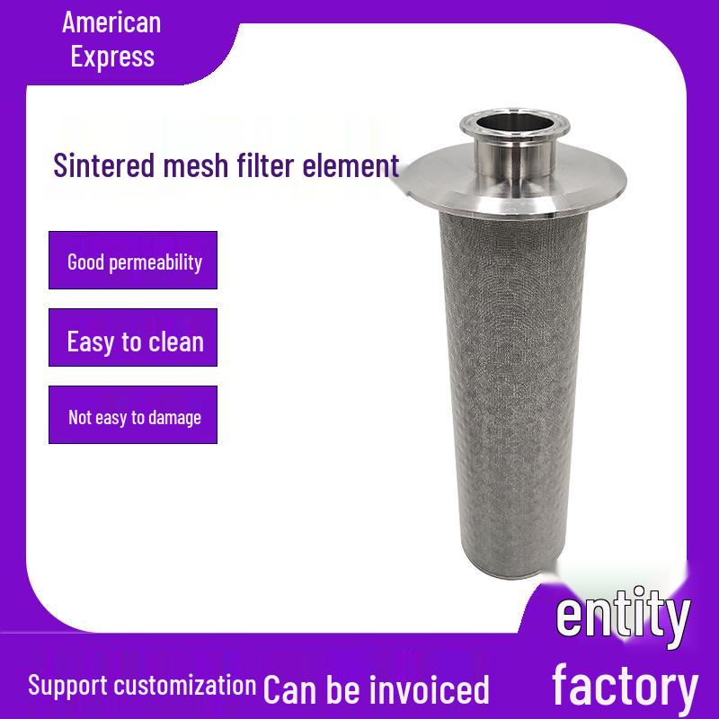 Stainless Steel Sintered Metal Mesh Backwashing Filter for Oil and Water Purification