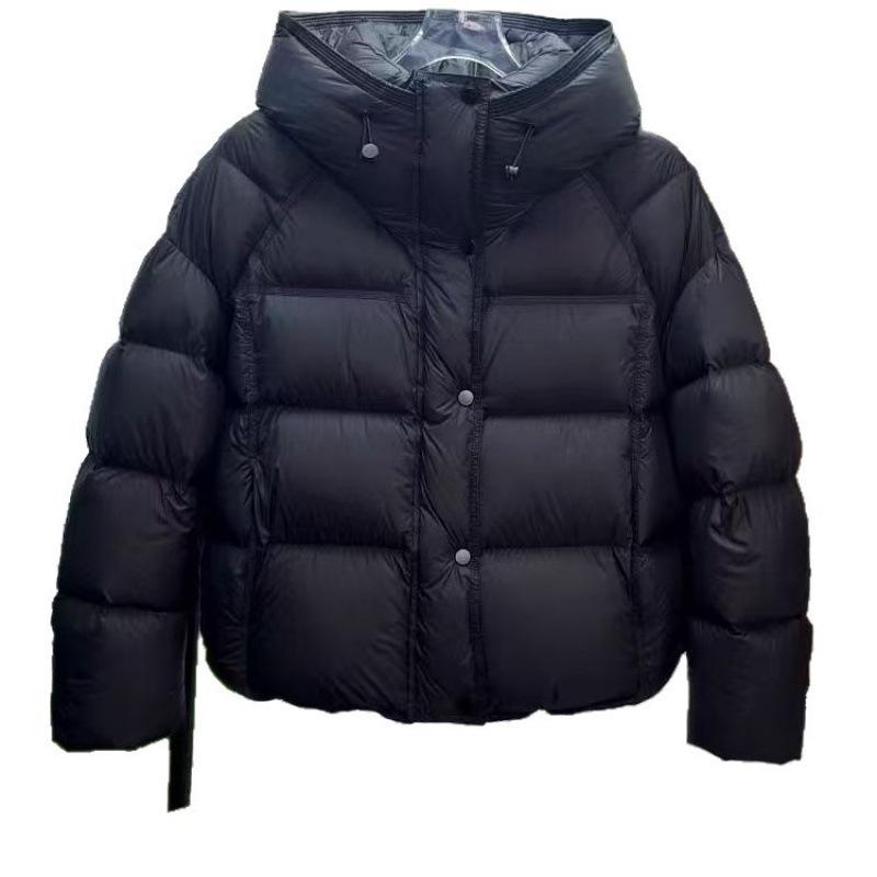 2025 New Product, Autumn/Winter, Solid Color, Short Style, Hooded, Loose, Breadcoat, Thickened, Warm Cotton Coat, Jacket