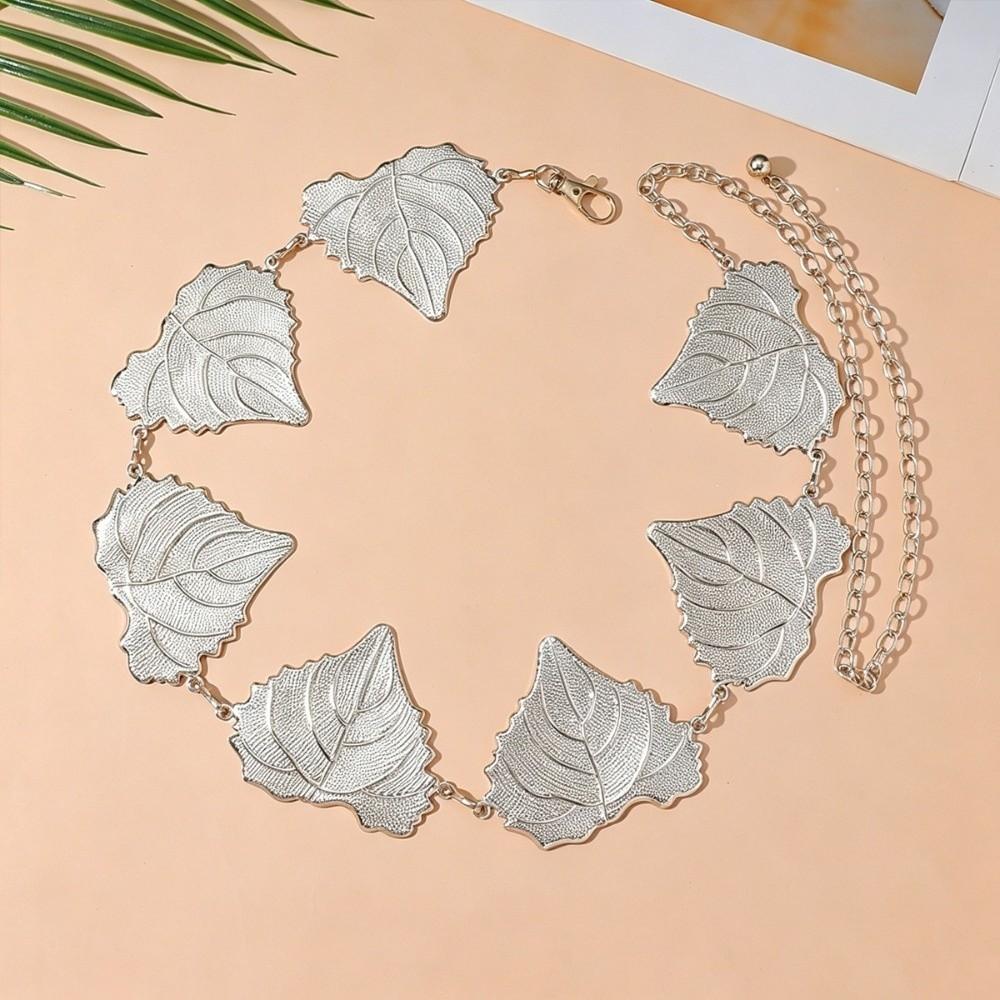 Personality Leaves Waist Chains Adjustable Body Chain Decor Metal Belly Chain Birthday Gift