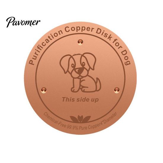 Pure Copper Disc for Dog Water Bowl Purification Dog, 4-Inch Diameter Disc, Raised Fountain with 3-Point Support Dispenser Durable