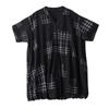 Short Sleeve Plus Size Black Vintage Plaid New In Dresses for Women Casual Loose Midi Summer Shirt Dress