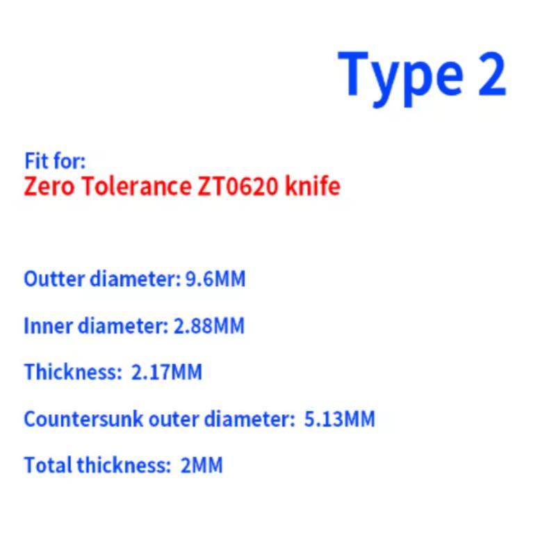 10pcs Brass / Titanium Alloy Knife Lockbar Stabilizer Thumb Push Screws For Rick Hinderer XM18 Strider SMF SNG ZT0620 ZT0562