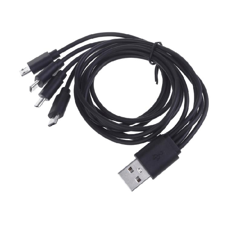 USB to MicroUSB Adapter Charging Cable with 4 Micro USB Splitter Charging Cord