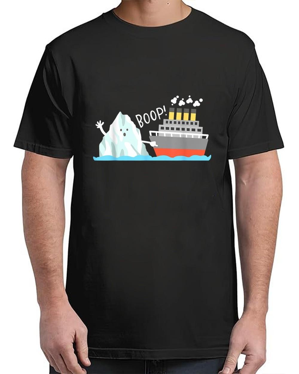 Boop Funny Titanic and Iceberg Pun Joke Meme Funny Adult S-4XL T-Shirt XL