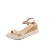 Sandals Women's Summer Platform Year New Versatile Fashion One-word Strap High Heels Soft-soled Wedge Heels
