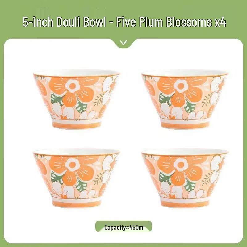 Cartoon Ceramic Conical Bowl Set