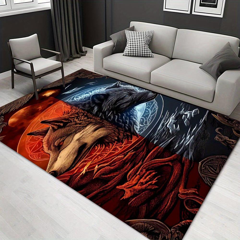 1pc 1714595086Pattern Carpet, Area Rug For Living Room Bedroom Room Bed Chair Laundry Entryway Corridor Yard Non-slip Outdoor Camping Rug Fl