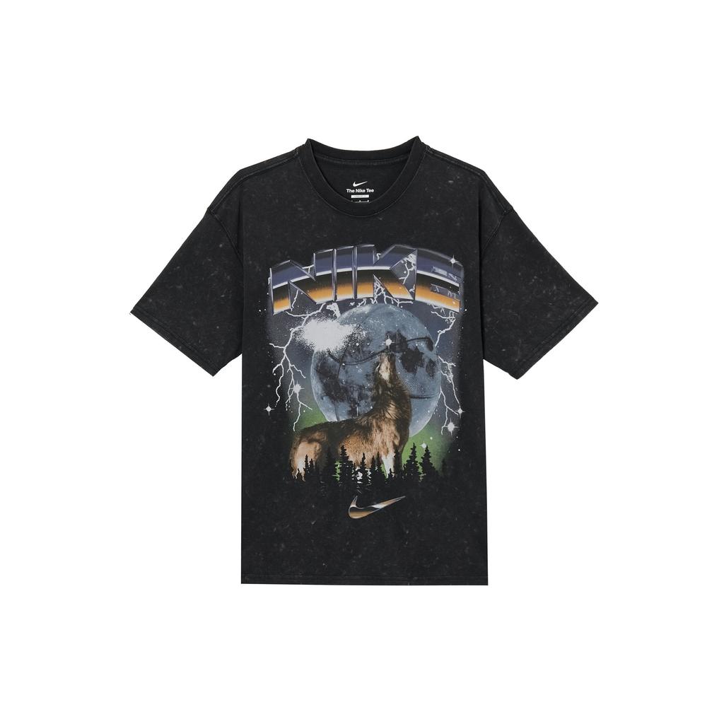 Nike Max90T Bequemes Modisches Trendiges Vielseitiges Kurzarm-T-Shirt Herren Tops Schwarz IF0458-010