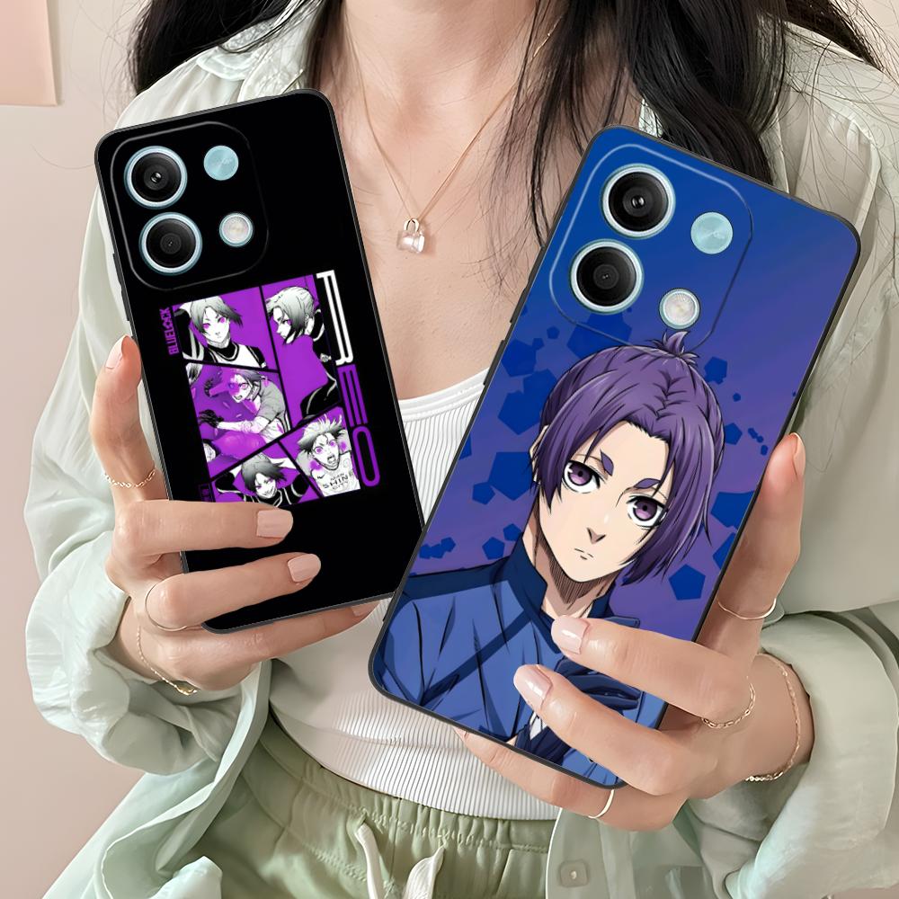 Blue Lock Reo Mikage Matte TPU Mobile Phone Case for Xiaomi Redmi 15 14 13 12 A5 3 2 1 C Plus 4G 5G Colorful Printing Cover