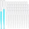 50 Stück Laborpipette 3ml Kunststoff Einweg Messbehälter Flüssigkeits Tropfer Pipetten Ausrüstung Strohhalm Make-up Werkzeuge