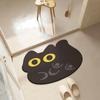Cat Bathroom Mat Quick-Dry Diatomaceous Earth Bath Mat Funny Soft Diatom Mud Absorbent Floor Mat